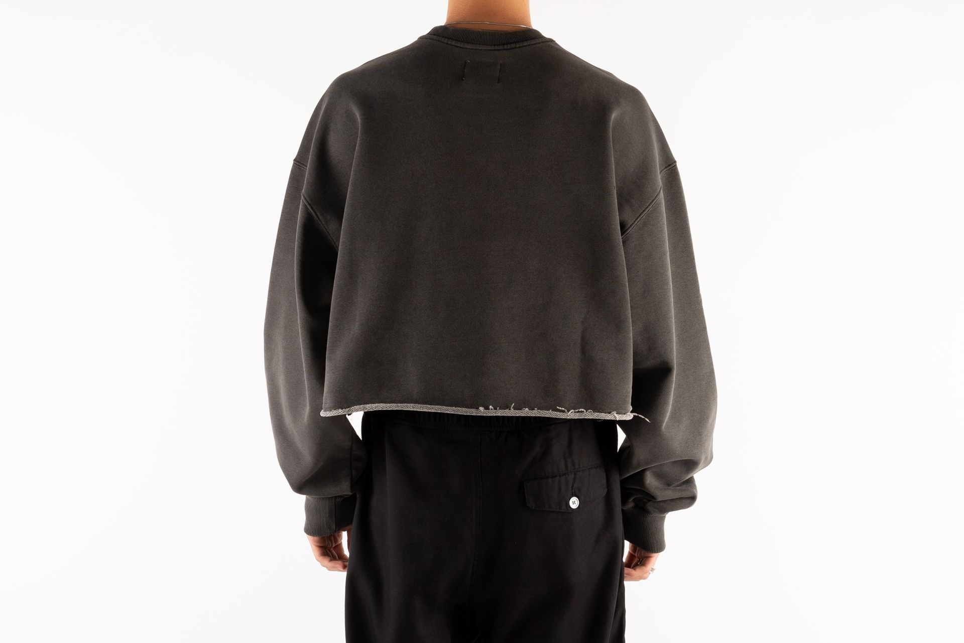 【AJO AJOBYAJO】24FW★ THE CHAIN Washed Cropped Sweatshirt AJOBYAJO The Chain Washed Cropped Sweatshirt